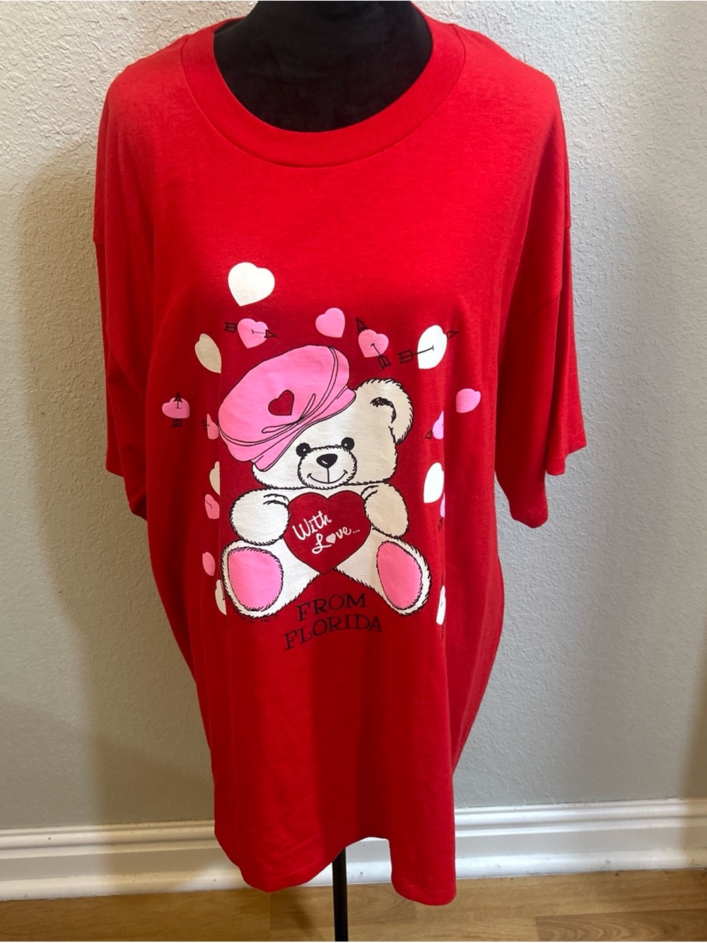 Florida Single Stitch Vintage 90s T-Shirt Nightshirt XXL 2XL 1992 With Love
